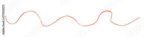 orange pencil strokes isolated on transparent background