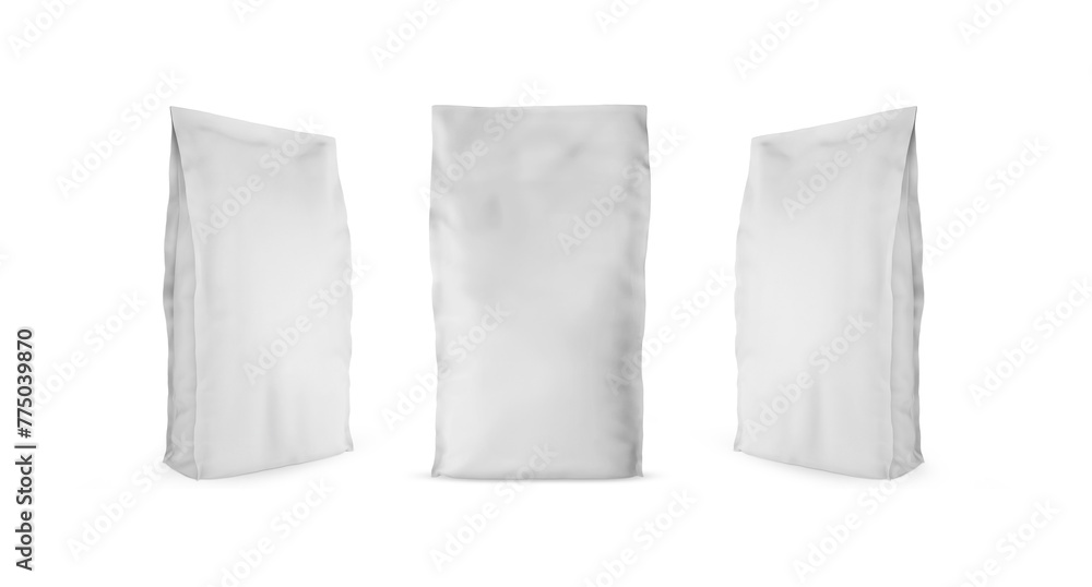 Coffee Bags on white backround
