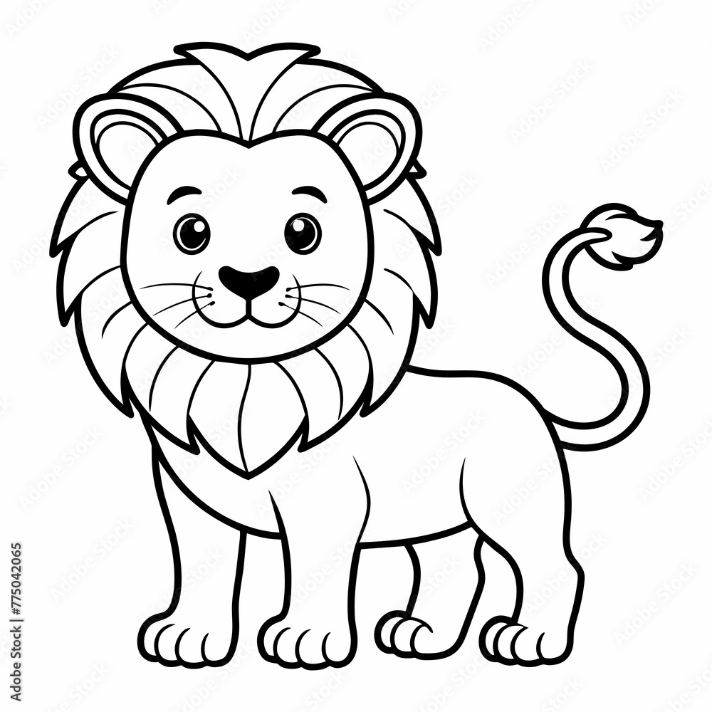 Obraz premium cartoon lion cartoon