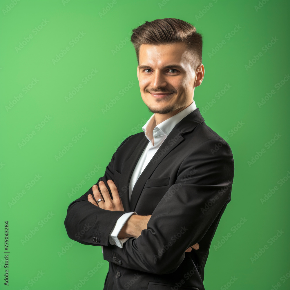 lifestyle photo Happy, arms crossed and portrait of man on green screen for confident, fashion and elegant. lifestyle photo Happy, arms crossed and portrait of man on green screen for confident, fashion and elegant.