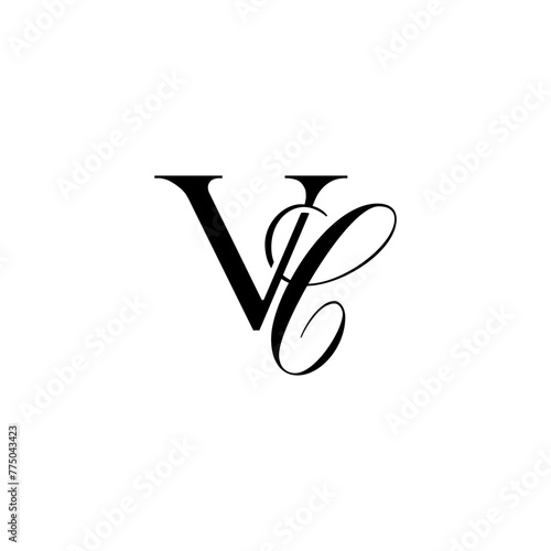 Initial Mixed Letter Logo. Logotype design. Simple Luxury Black Flat Vector VC