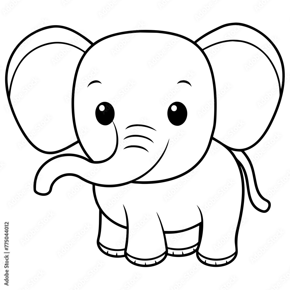 Naklejka premium baby elephant