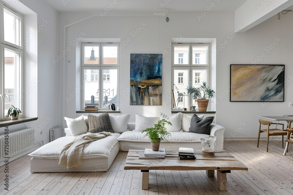 Minimal Scandinavian Living room mockup Minimal Scandinavian Living room mockup