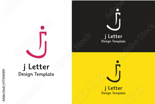 j Letter Logo Template
