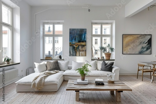 Minimal Scandinavian Living room mockup © ChickyKai