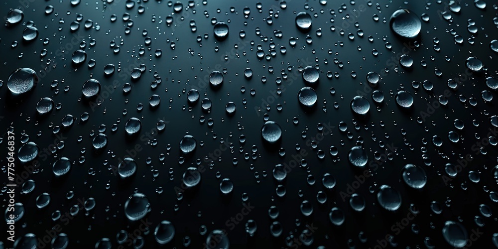 Water drops condensation on a black background Water drops condensation on a black background