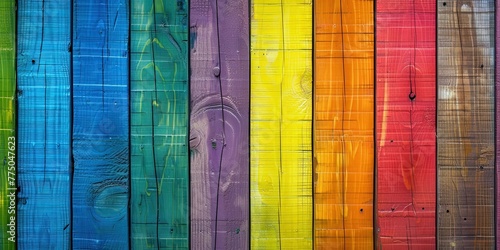 Obraz na płótnie Wooden abstract background with rainbow colors w salonie