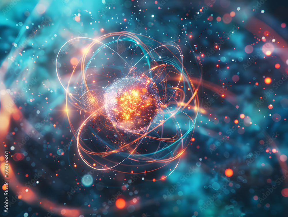 Atom abstrac background, Molecular science background image and atomic model. Atom abstrac background, Molecular science background image and atomic model.