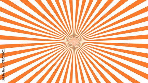 Orange and white sunburst background