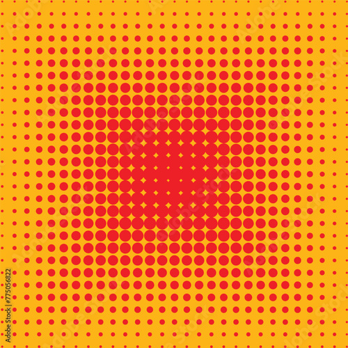 Dot pattern texture, circle halftone dot background yellow abstract