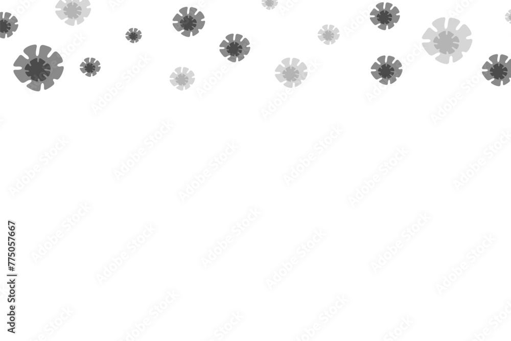 Fototapeta premium モノクロの抽象的な花の背景イラスト