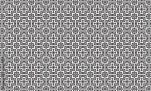 Embrace timeless elegance with this captivating black and white geometric pattern. Perfect for adding sophistication to your designs.