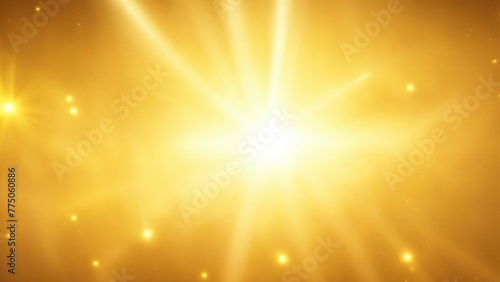Asymmetric Yellow light burst, rays of lights on dark Maroon background with the color of yellow, golden sparkling and bokeh