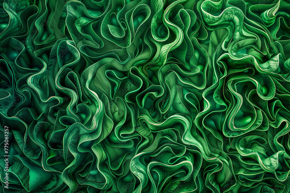 Detailed close up of green and black organic patterns creating a visually striking background wallpaper Detailed close up of green and black organic patterns creating a visually striking background wallpaper