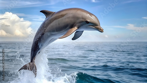 Dolphin jumping out of water  © MeMosz
