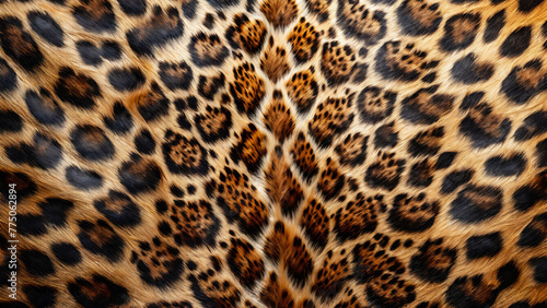 Leopard fur texture pattern, wild animal print design. Generative ai