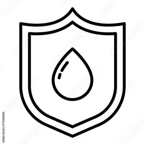 shield and waterdrop