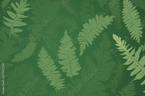 green fern background made by midjourney