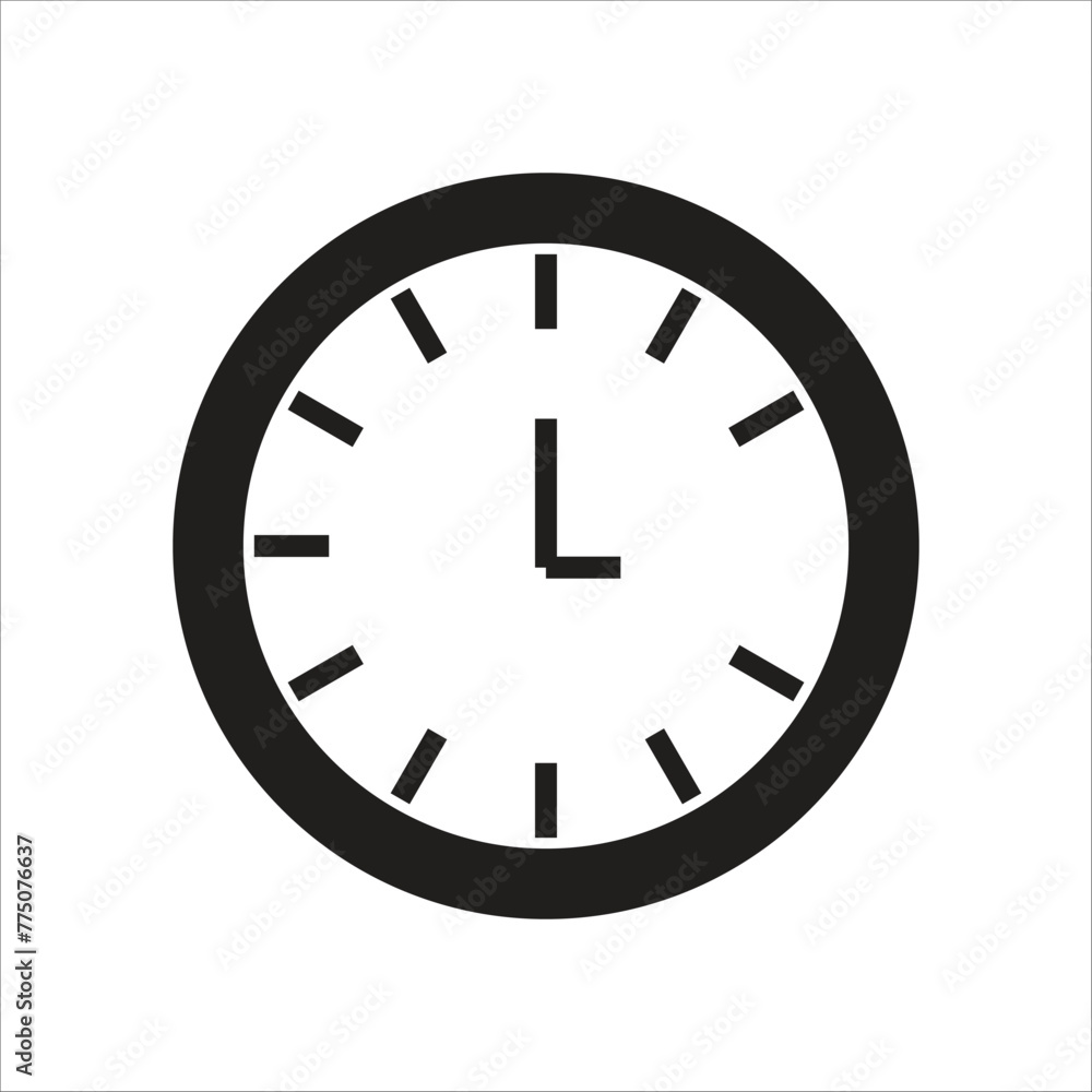 wall clock vector icon line template wall clock vector icon line template