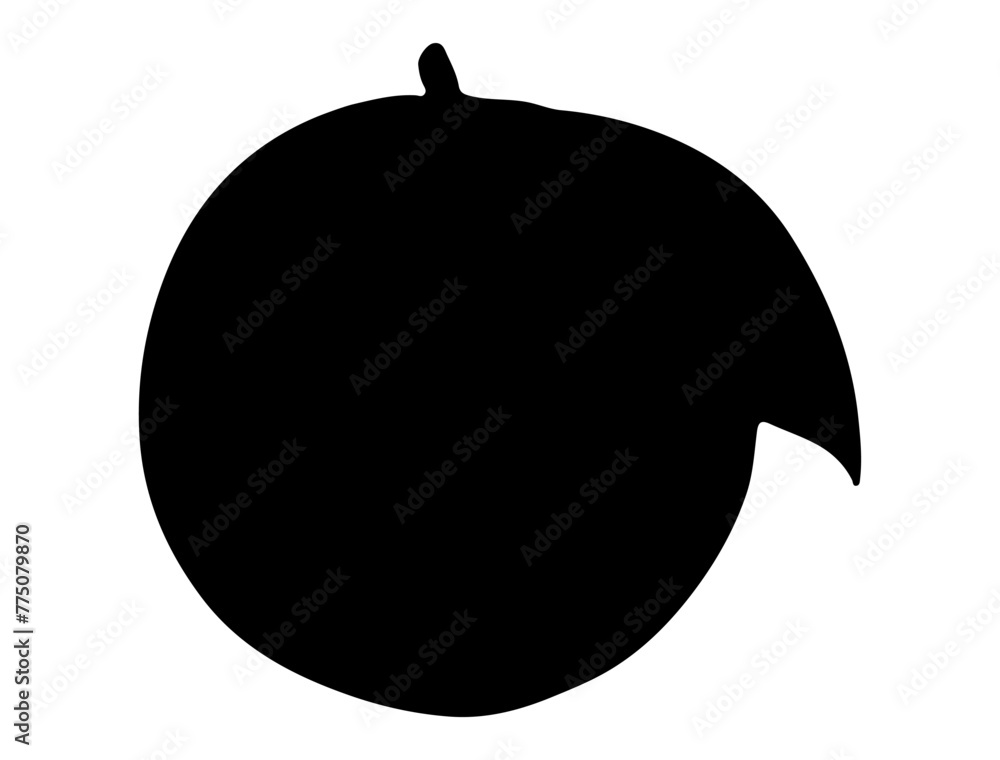 Mandarin silhouette vector art white background Mandarin silhouette vector art white background