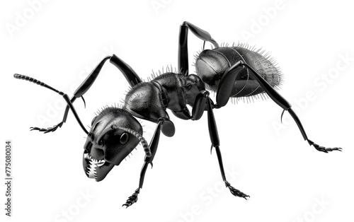 Coal-Colored Ant isolated on transparent Background photo
