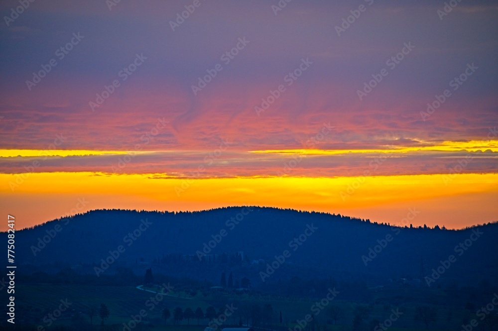 Spectacular Winter Sunrise in Umbria Italy