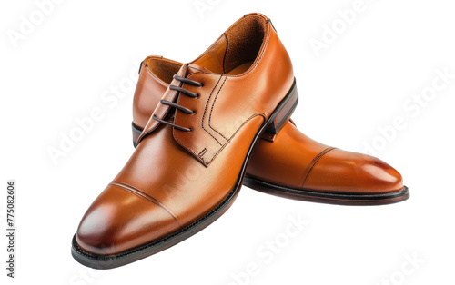 Traditional Men's Leather Footwear isolated on transparent Background
