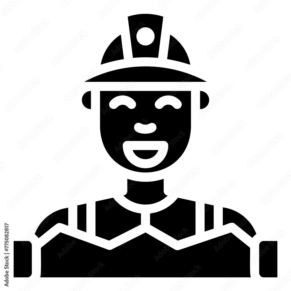 avatar engineer man. vector single icon with a solid style. suitable ...