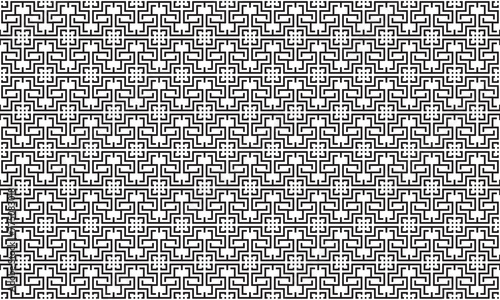 Embrace timeless elegance with this captivating black and white geometric pattern. Perfect for adding sophistication to your designs.