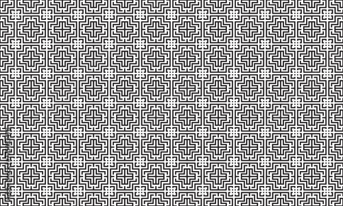 Embrace timeless elegance with this captivating black and white geometric pattern. Perfect for adding sophistication to your designs.