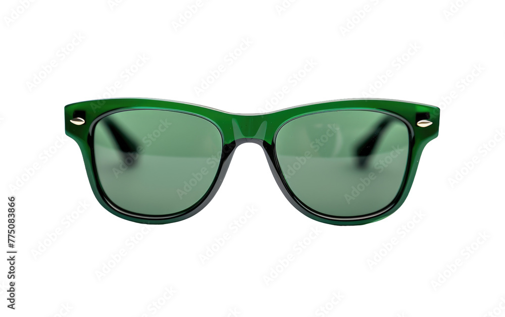 Fototapeta premium Shadowed Emerald Eyewear isolated on transparent Background