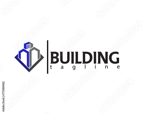 Obraz na plátne creative building logo design template