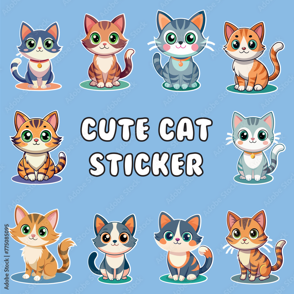 Cute Cat Sticker Cute Cat Sticker