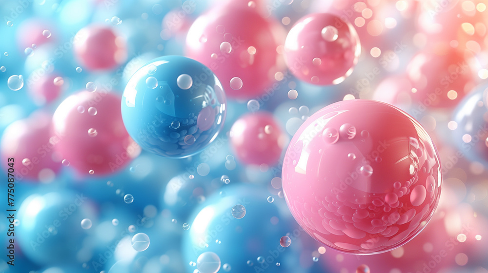 Geometric shapes: Pastel spheres abstract background . Geometric shapes: Pastel spheres abstract background .