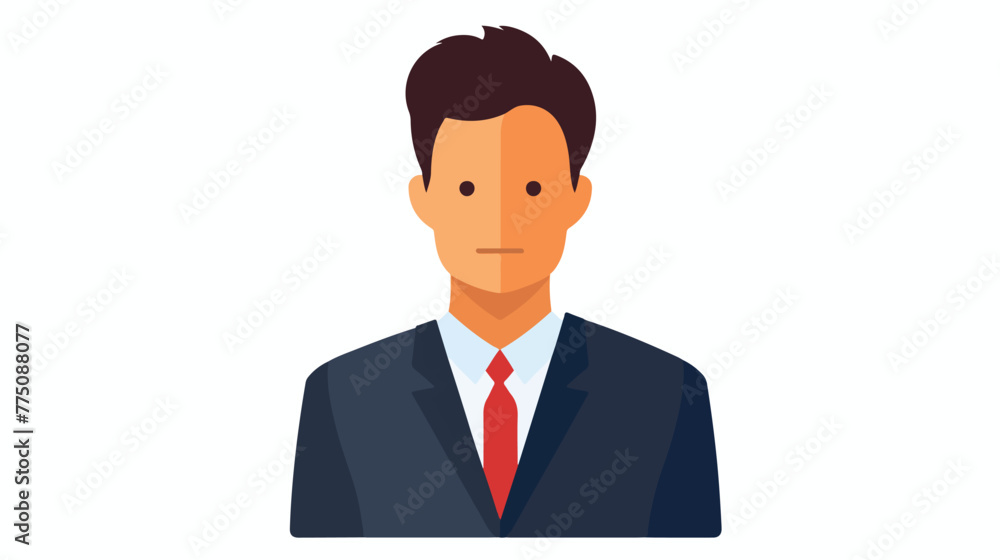 Businessman icon on white background. Vector Illustration