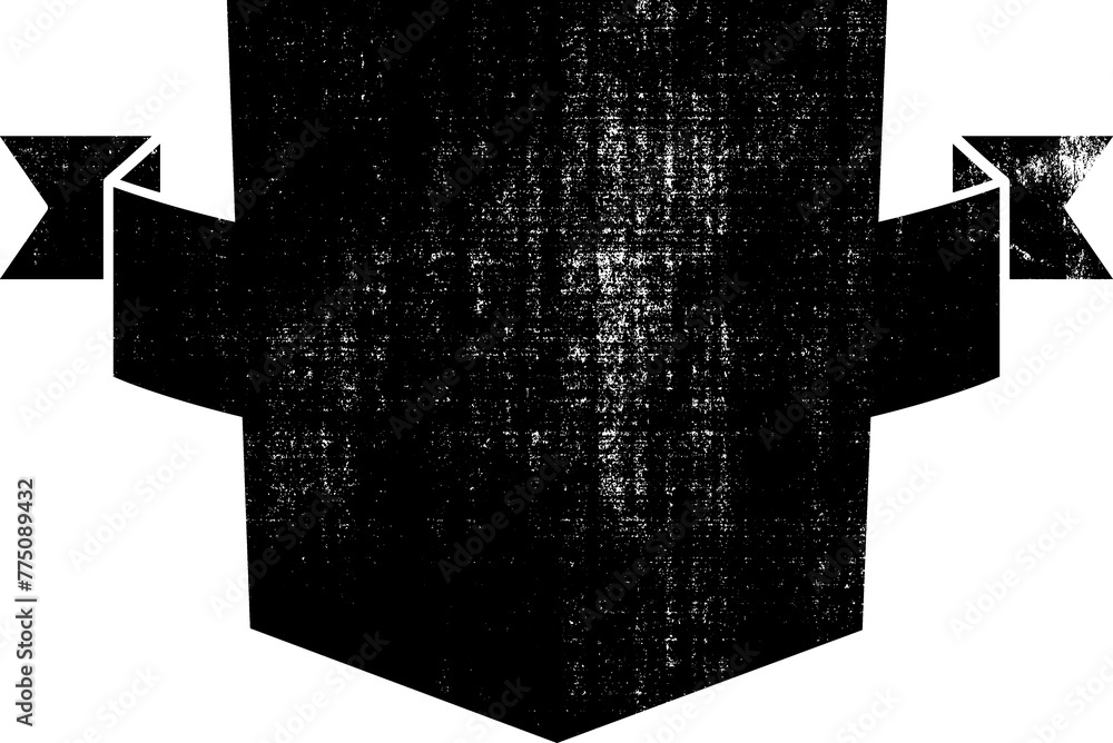 Fototapeta premium Large distressed vintage badge emblem with a transparent background