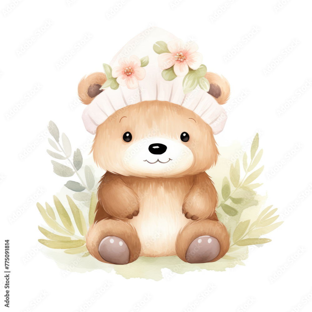 A cute cozy Bear clipart woodland theme watercolor clipart Perfect for nursery isolated on white background orikamianimal3D renderadorable A cute cozy Bear clipart woodland theme watercolor clipart Perfect for nursery isolated on white background orikamianimal3D renderadorable