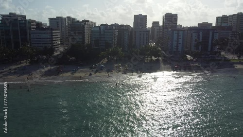 Visão aérea da praia em Maceió, Alagoas photo