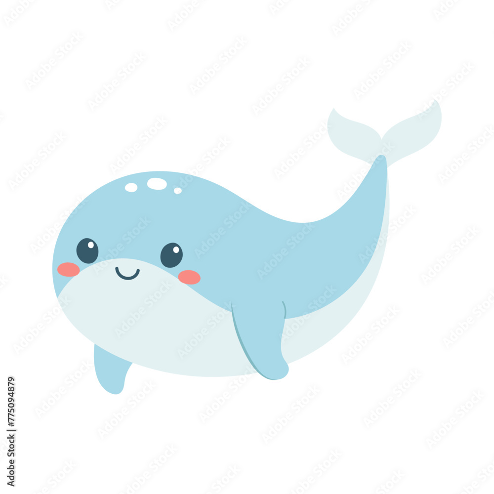 Hand drawn cute whale. Marine life animals. Template for stickers, baby shower, greeting cards and invitation. Isolated vector illustration. Hand drawn cute whale. Marine life animals. Template for stickers, baby shower, greeting cards and invitation. Isolated vector illustration.