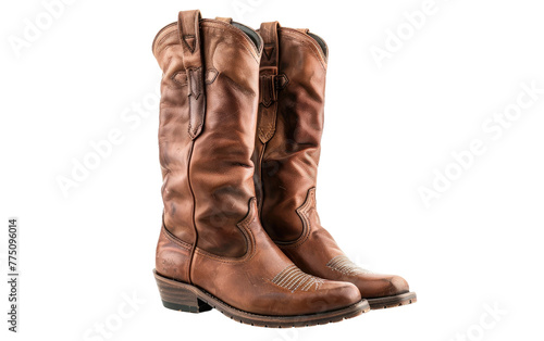 Fine Leather Boots for Riding isolated on transparent Background