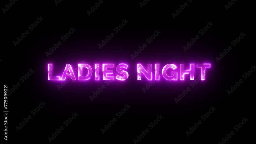 Animation of Ladies Night Neon Text. Set the Scene for a Vibrant Evening with Electric Visuals and Exciting Energy. Animation of Ladies Night Neon Text. Set the Scene for a Vibrant Evening with Electric Visuals and Exciting Energy.