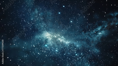 A blanket of stars shimmering in the velvety night sky photo
