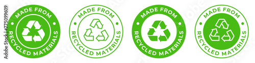 Made from recycled materials icon