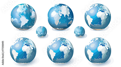 Earth globes in different sizes 
