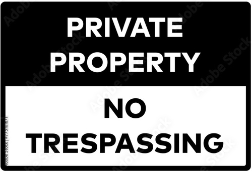 Private property sign