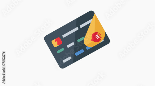 Flat minimal credit card payment icon