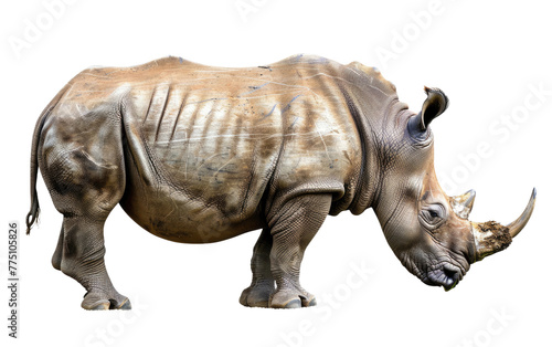 Rhino  The Majestic Beast isolated on transparent Background