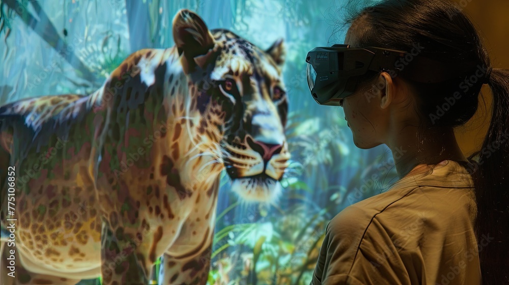 A virtual zoo exhibit featuring lifelike holograms of endangered ...