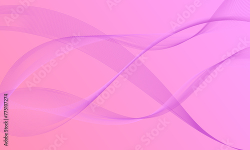 pink lines wave curve with smooth gradient abstract background