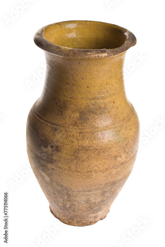 Antique clay jug, pot on a white background © master_77